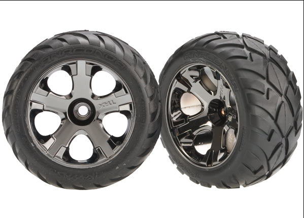 Traxxas Anaconda Nitro Front Tires (2) (Black Chrome) (Standard) w/All-Star Wheels (TRA3777A)