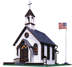 Life Like Town Church -- Kit - 5 x 6" 12.8 x 15.3cm (433-1350)