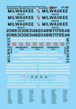 Micro Scale Milwaukee Road - MILW -- Diesels (Orange & Black Scheme) 1960-1983 (460-87789)