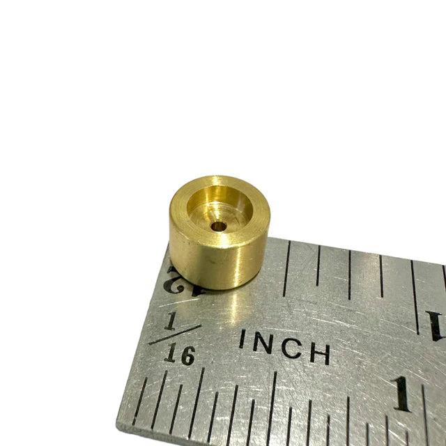 Northwest Shore Brass Flywheel -- For 1.5mm Shaft, 10mm Outside Diameter x 7mm Length (53-4006)