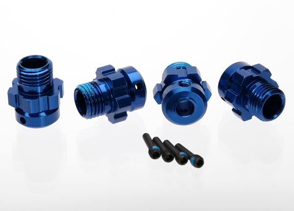 Traxxas 17mm Aluminum Splined Wheel Hub Set (Blue) (4) (TRA6469)