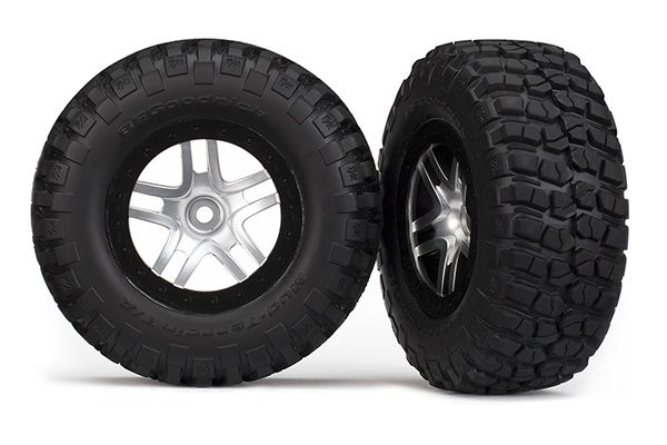 Traxxas T&W SCT SS CHRM,BLK/BFG S1 TIR (TRA6873X)