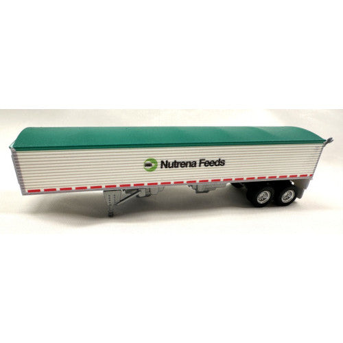 HO Logistics 39' Covered Grain Trailer - Assembled -- Nutrena Feeds (white, green) (734-464)