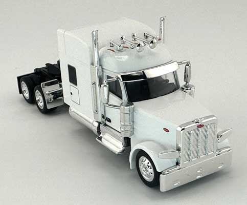 HO Logistics Peterbilt 589 Stand-Up Sleeper-Cab Semi Tractor - Assembled -- White (734-589075)