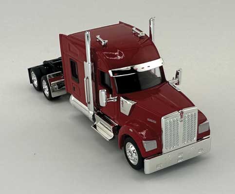 HO Logistics Kenworth 990 Stand-Up Sleeper-Cab Semi Tractor - Assembled -- Red (734-990085)