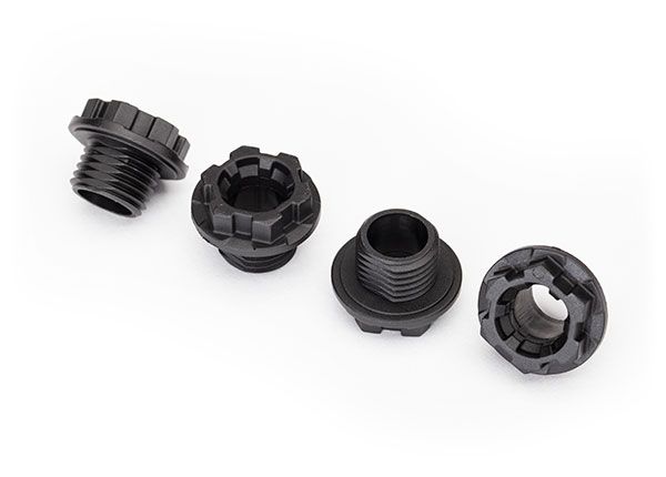 Traxxas TRX-4 Traxx Stub Axle Nut (Black) (4) (TRA8886)