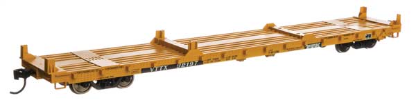Walthers60' Pullman-Standard Flatcar - RTR -- TTX - VTTX #92197 (Container loading;yellow, black, and white TTX logo) (910-5419)