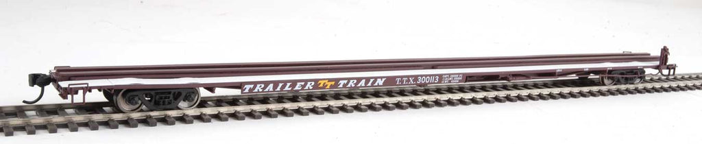 Walthers 85' General American G85 Flatcar - Ready to Run -- TTX (Brown) #300113 (910-5536)