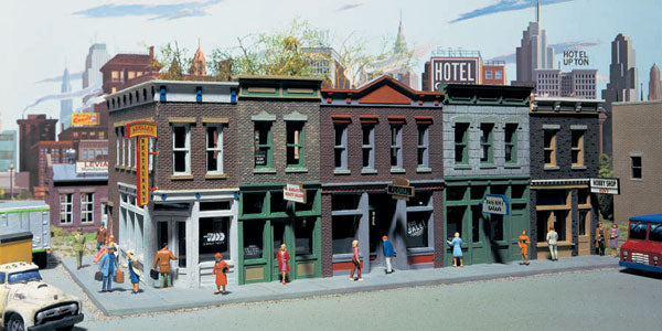 Walthers Merchant's Row I -- Kit - 11 x 5 x 4" 27.9 x 12.7 x 10.2cm (933-3028)