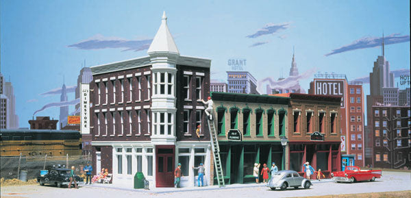 Walthers Merchant's Row II -- Kit - 10 x 5" 25.4 x 12.7cm (933-3029)