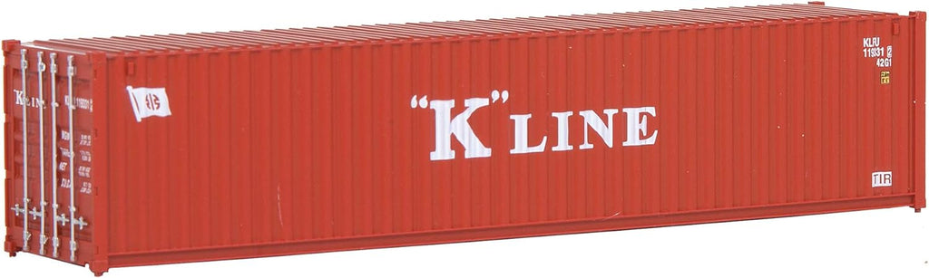 Walthers HO Scale Model of K-Line (Red, White) 40' Corrugated Container, (949-8153)