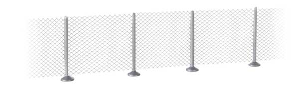Walthers Metal Industrial Fence -- Kit - 23-5/8 x 5/8" 60cm x 16mm (32 Posts) (949-9000)