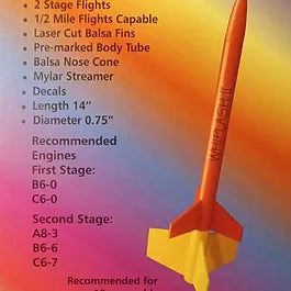 Starlight Flying Model Rocket Kit Whiplash II (9688)