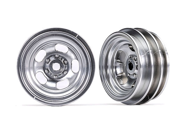 Traxxas 1.0'' Satin Chrome Wheels (2) (TRA9869)