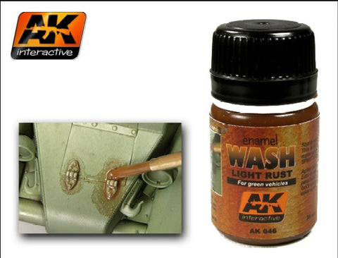 AK Interactive Light Rust Wash Enamel Paint 35ml Bottle   (AKI46)