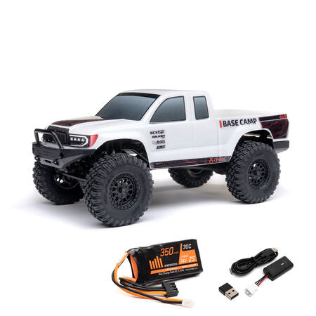 Axial 1/24 SCX24 Base Camp 4WD Rock Crawler Brushed RTR with Battery & Charger, (AXI-1219T-)