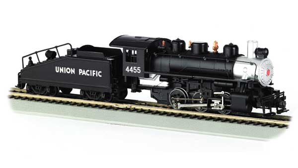 Bachmann USRA 0-6-0 with Slope-Back Tender - Standard DC w Smoke Union Pacific #4455 (black, silver)   (BAC50623)