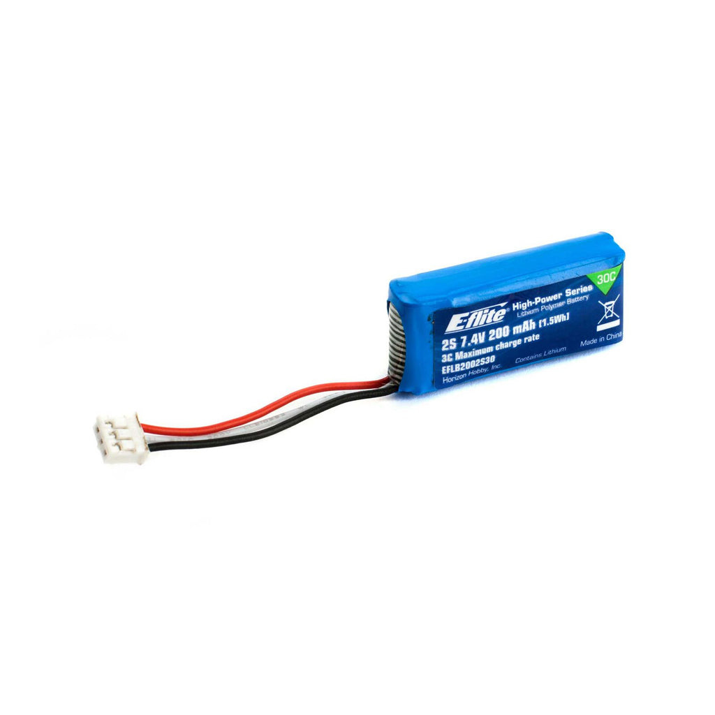 E-flite 7.4V 200mAh 2S 30C LiPo Battery: PH (EFLB2002S30)