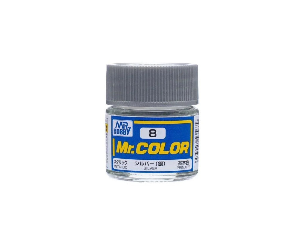 GSI Creos Mr. Hobby C8 Metallic Silver Acrylic Hobby Paint (10ml) (GUZC008)