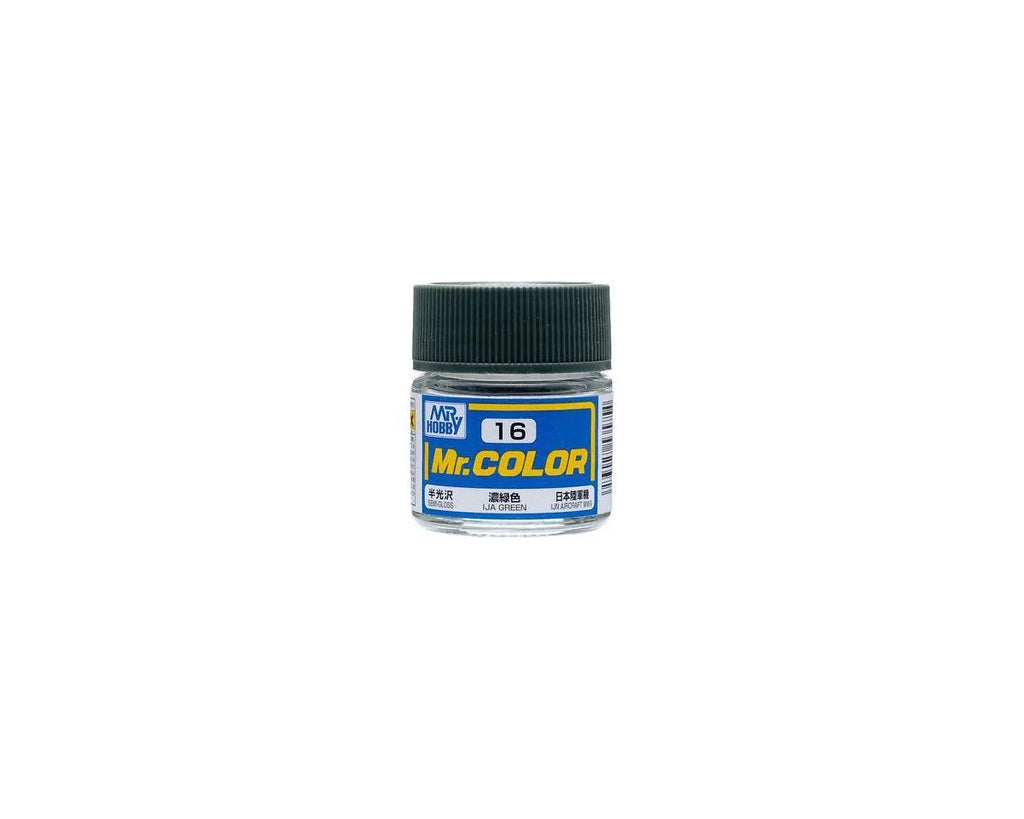 GSI Creos Mr. Hobby C16 Semi-Gloss IJA Green Acrylic Hobby Paint (10ml) (GUZC016)