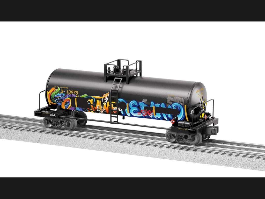 Lionel UTLX Graffiti Tank car #13878 (black, yellow, graffiti) (LNL2428380)