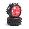 Losi Mini JRX2 Pre-Mounted Rear 4 Row Tire (Red) (2) (LOS41023)