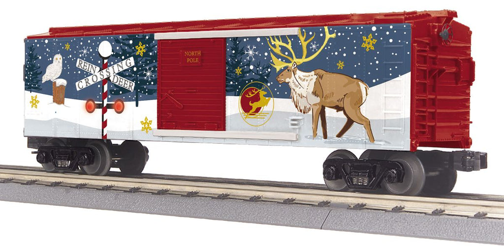 MTH O North Pole Boxcar w/Blinking LED’s (MTH3071196)