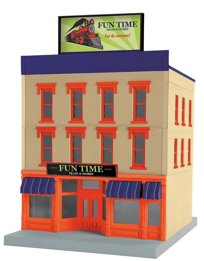 RailKing O 3-Story City Building Fun Time Train & Hobby (MTH3090659)