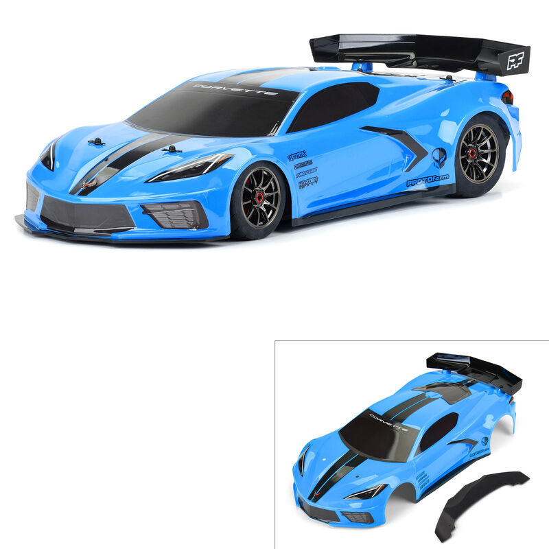 Protoform Arrma Felony & Infraction Corvette C8 Pre-Painted Body (Blue)  (PRM157713)