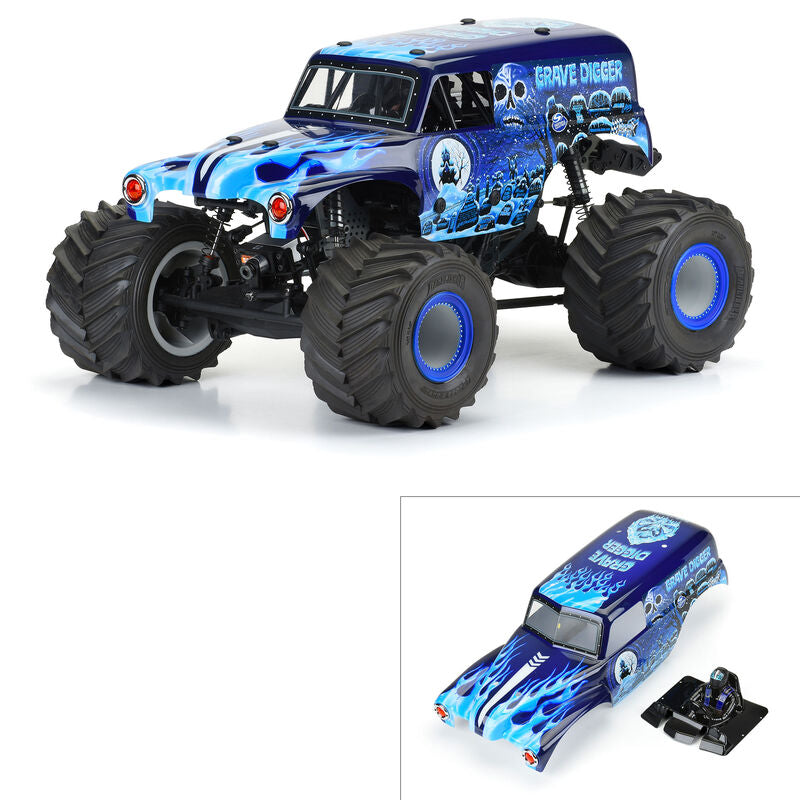 Pro-Line LMT 1/10 Grave Digger Ice Pre-Painted Body (Blue) (PRO359313)