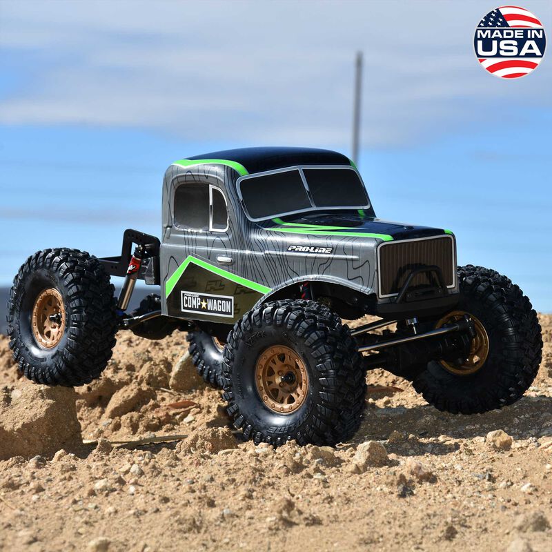 1/10 Limited Edition Pre-Cut/Pre-Painted Comp Wagon Cab-Only Body 12.3" (313mm) Wheelbase Crawlers, Grey/Black