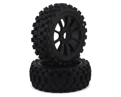 Badlands MX M2 1/8 MTD Mach 10 Black Wheels F/R (PRO906721)
