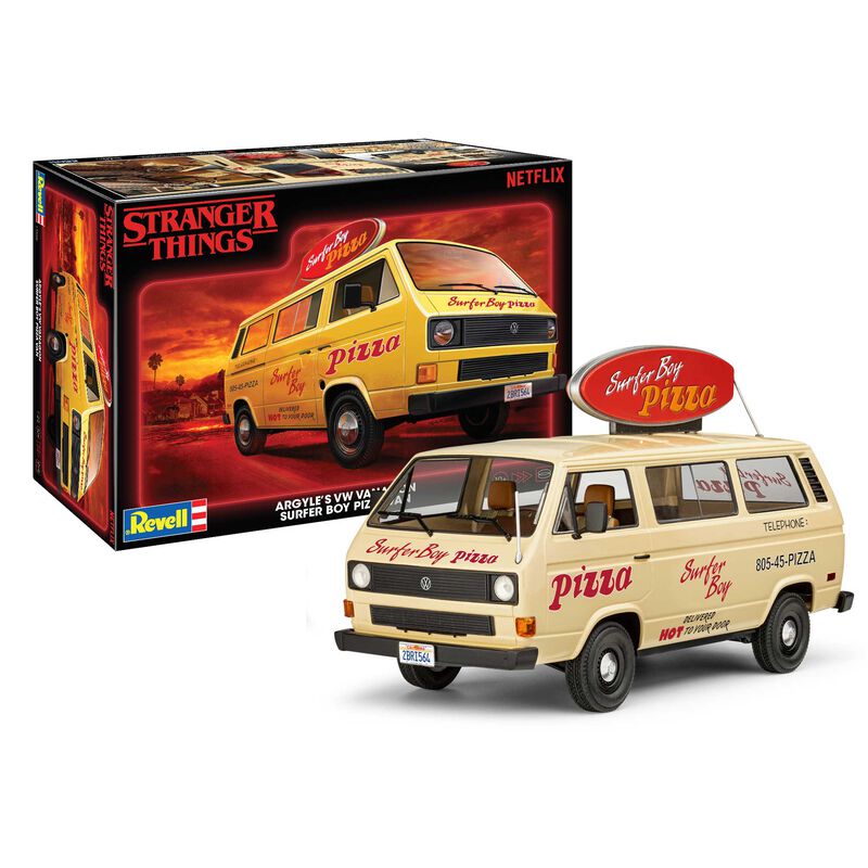 Revell 1/25 Stranger Things VW T3 Pizza Van Plastic Model Kit   (RMX145599090)