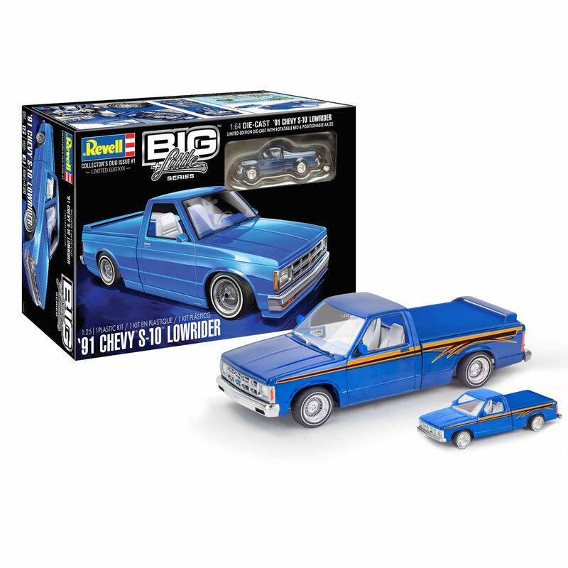 Revell 1/25 Big+Little 91' Chevy S-10 Lowrider Limited Edition Plastic Model Kit w/Die-Cast 91' S-10 Lowrider    (RMX145629090)