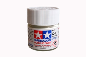 Tamiya Acrylic X-2 White Paint, 23ml Bottle (TAM81002)