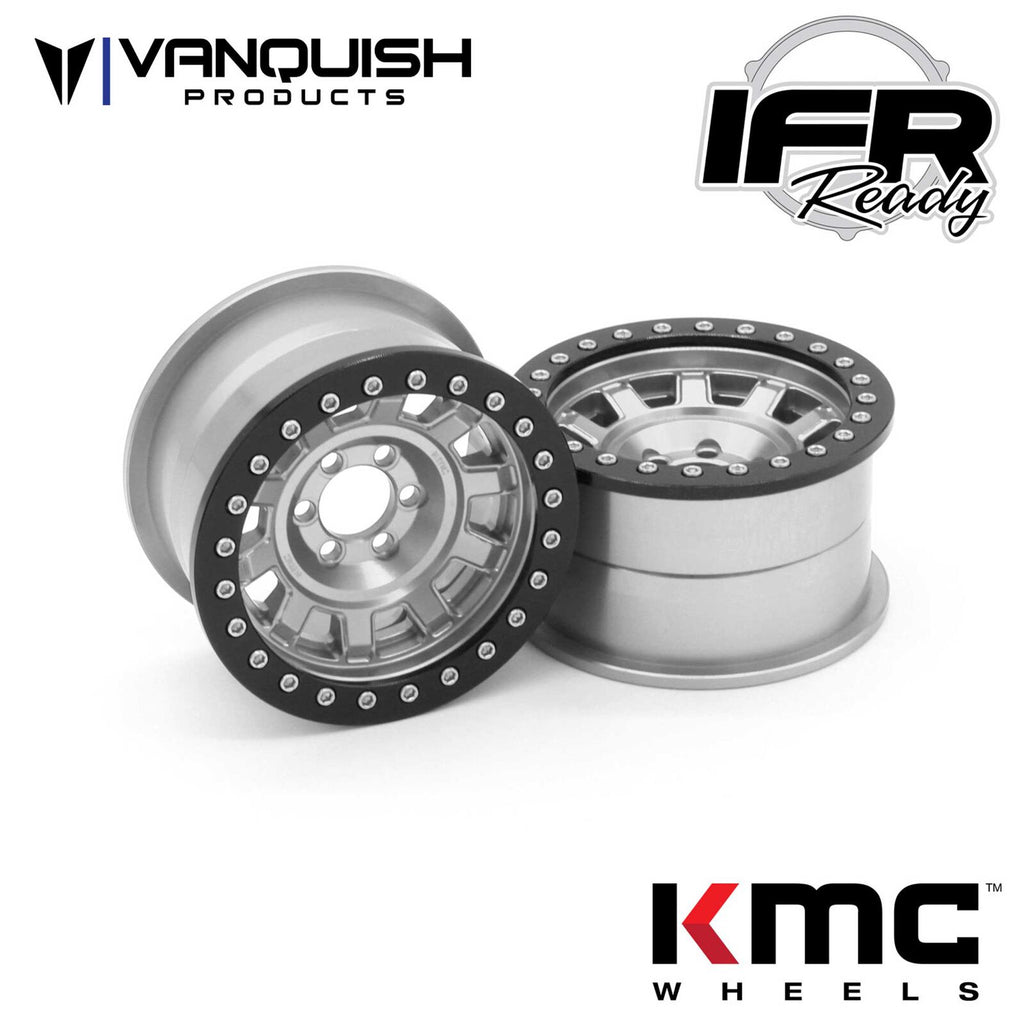 Vanquish Products KMC KM236 Tank 2.2" Beadlock Crawler Wheels (Clear) (2) (VPS08702)