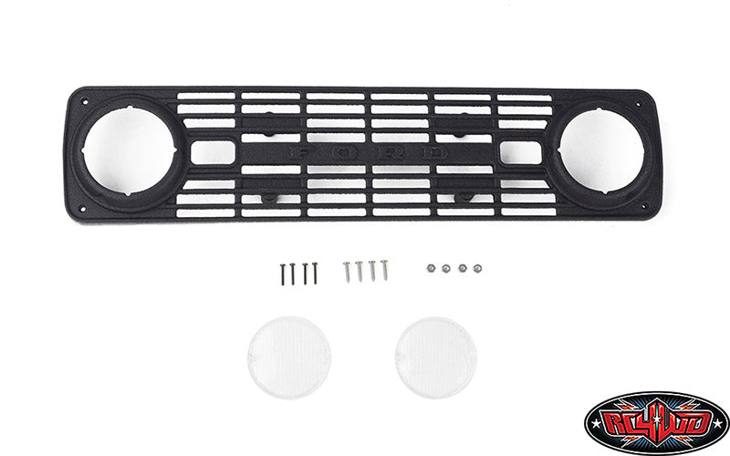 RC4WD Front Grille and Lenses for Axial SCX10 III Early Ford Bronco (Black) (RC4VVVC1269)