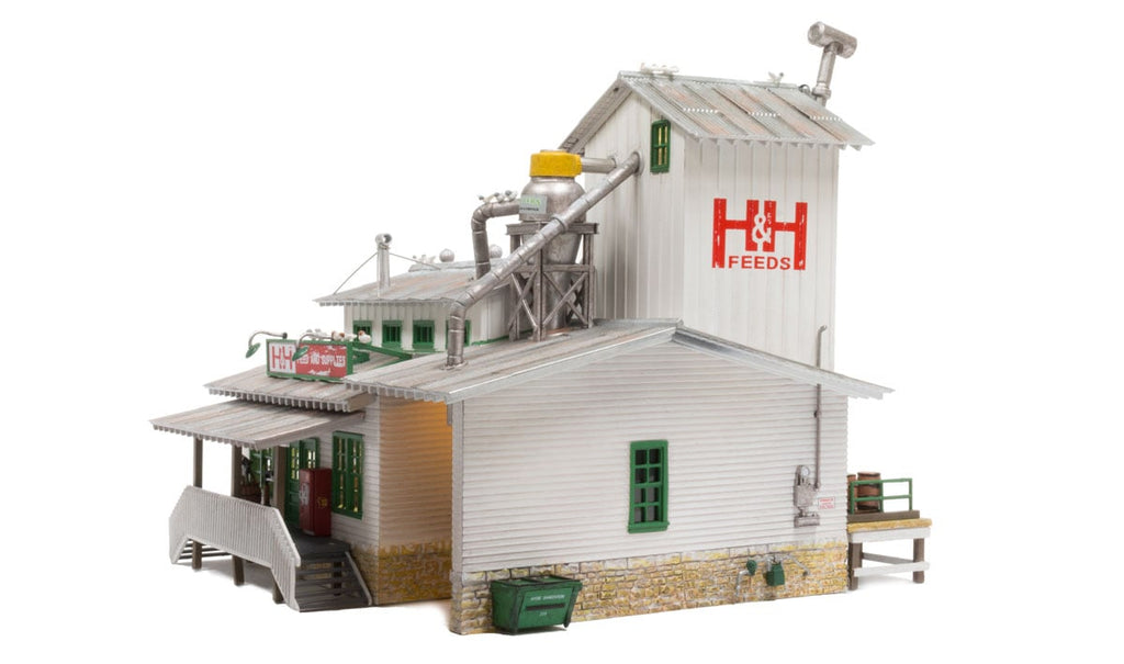 Woodland Scenics HO Built-Up H&H Feed Mill (WOOBR5059)