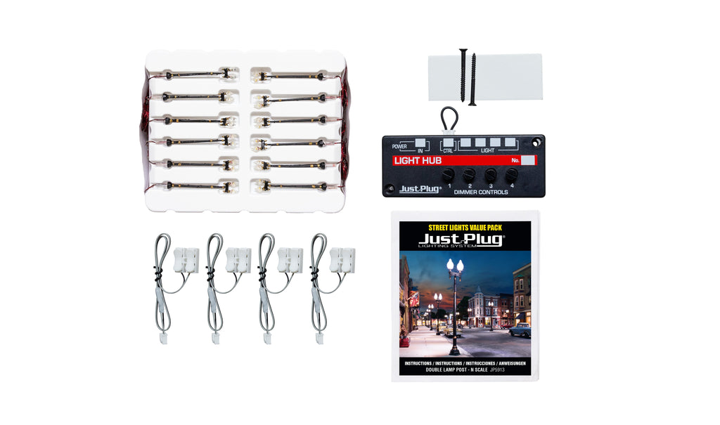 Woodland Scenics Double Lamp Post Value Pack - N Scale (WOOJP5913)