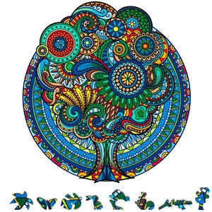 ZenChalet Floral Retro Wooden Puzzle, 200 Pcs (ZCPFR200)