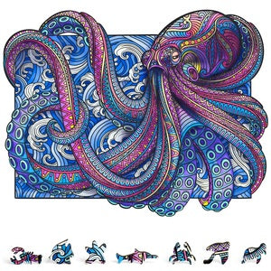 ZenChalet Octopus Wooden Puzzle, 200 Pcs (ZCPO200)