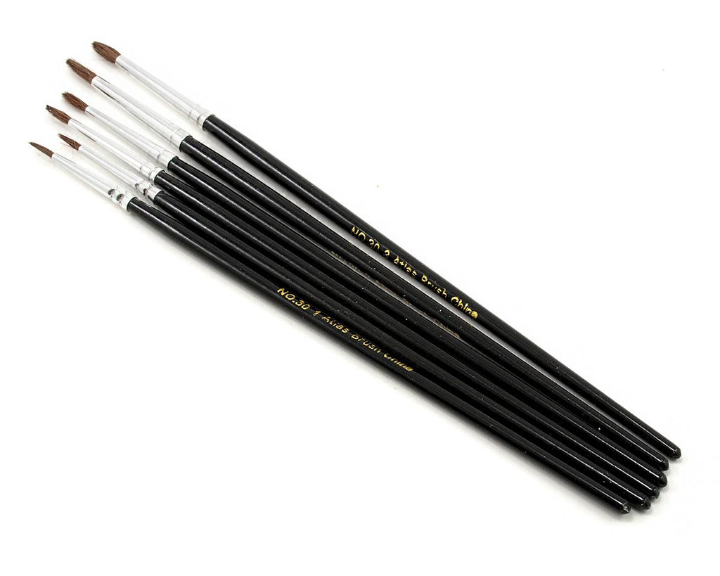 Atlas Brush Camel Hair Brush Set (6) (1, 2 & 3) (ABS30-6PS)
