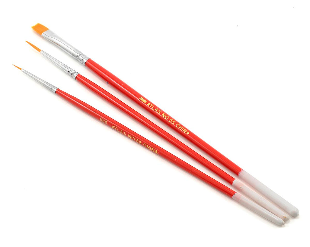 Atlas Brush Red Sable Round Brush Set (3) (ABS58)