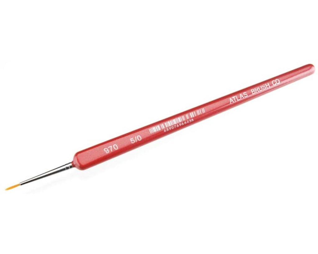 Atlas Brush Golden Taklon 5/0 Triangle Handle Paint Brush (ABS970-5/0)