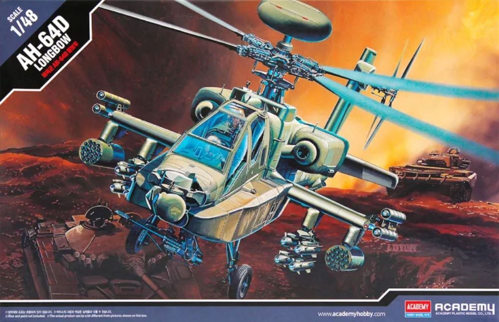 Academy 1/48 AH64D Longbow US Army Helicopter (ACY12268)