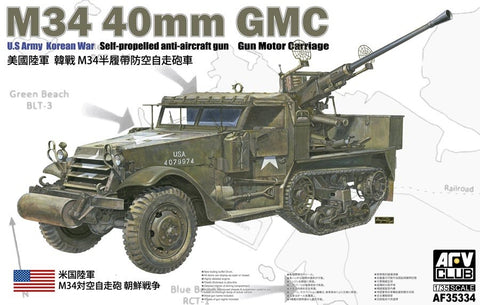 AFV 1/35 US Army M34 40mm Self-Propelled Anti-Aircraft Gun Motor Carriage Halftrack Korean War (AFV35334)
