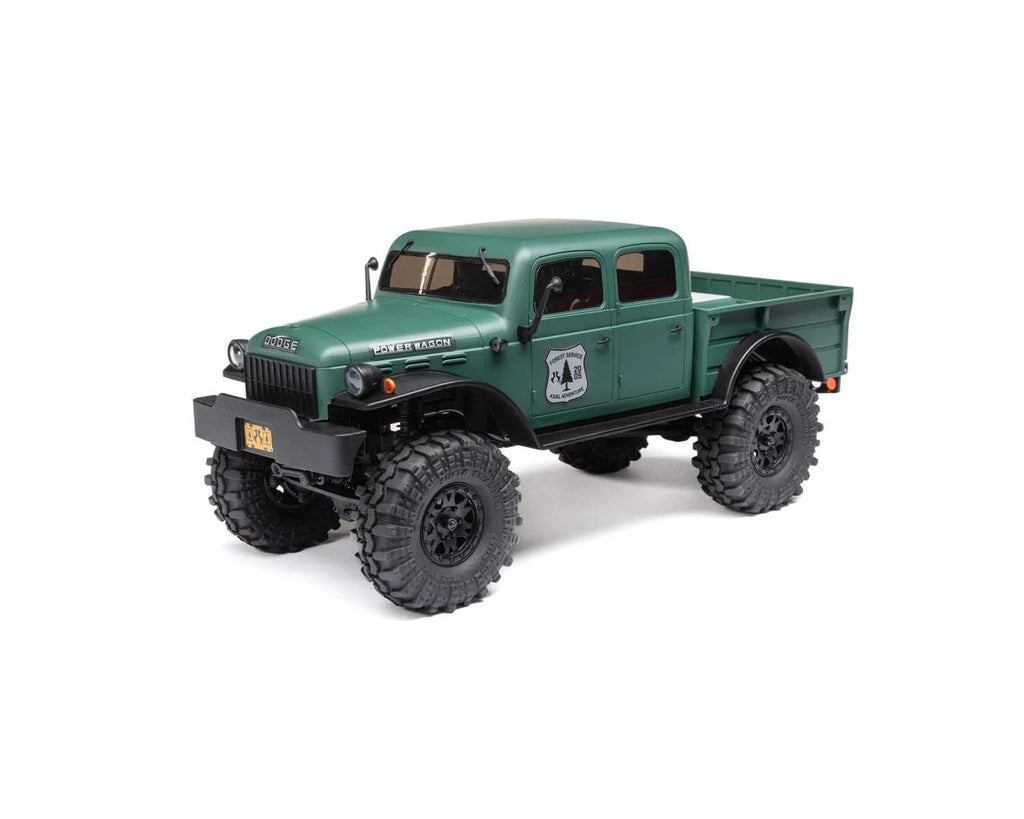 Axial SCX24 40's 4 Door Dodge Power Wagon 1/24 4WD RTR Scale Mini Crawler (Green) w/2.4GHz Radio (AXI00007T2)