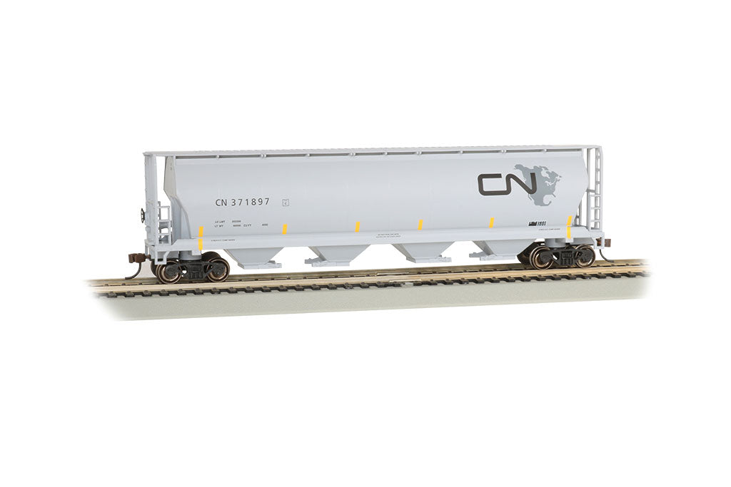 Bachmann CN - NORTH AMERICAN LOGO - 4 BAY CYLINDRICAL GRAIN HOPPER (BAC19145)
