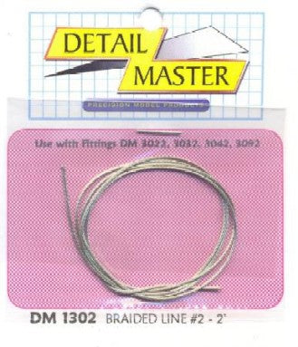 Detail Master 1/24-1/25 2ft. Braided Line #2 (.025") (DTM-1302)