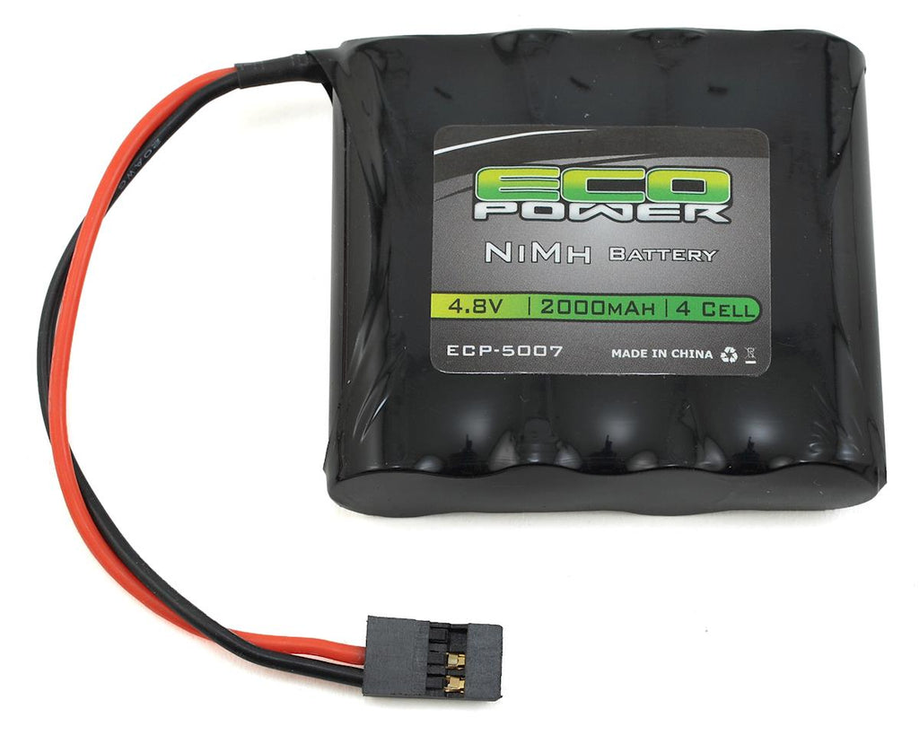 EcoPower 4-Cell NiMH AA SBS-Flat Receiver Battery w/Rx Connector (4.8V/2000mAh) (ECP-5007)